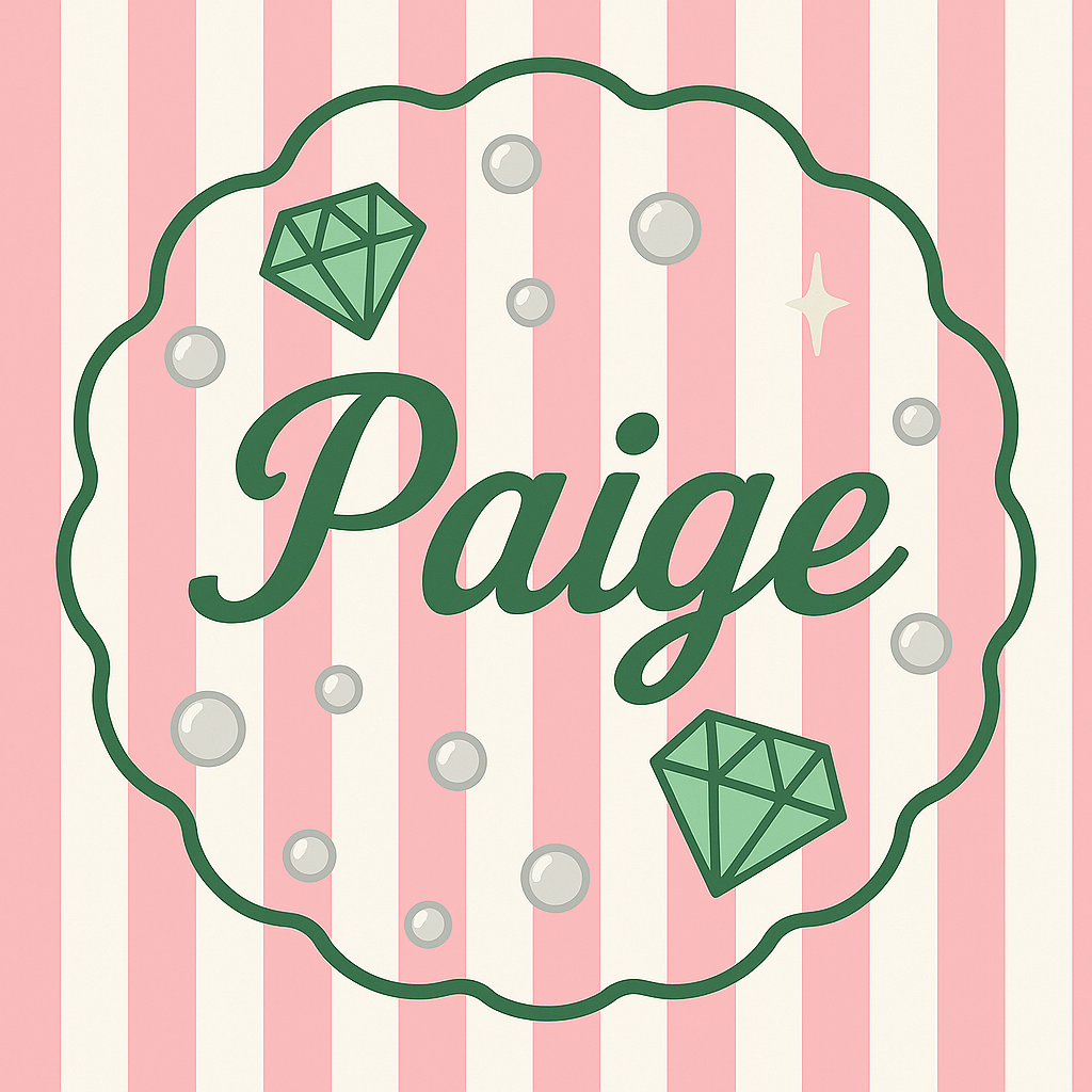 Custom Pink/Green name decal