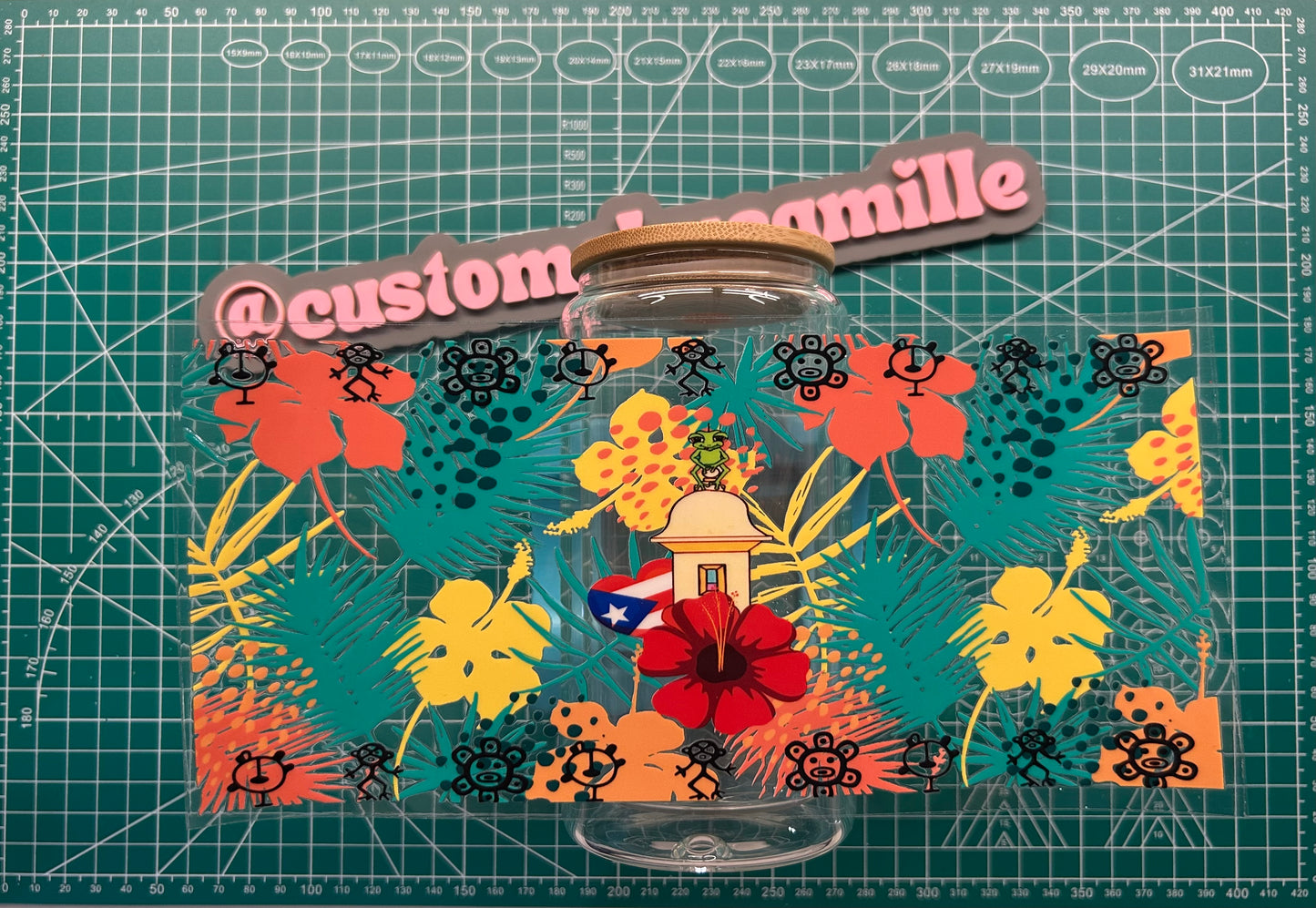 #282 Puerto Rico Flowers decal