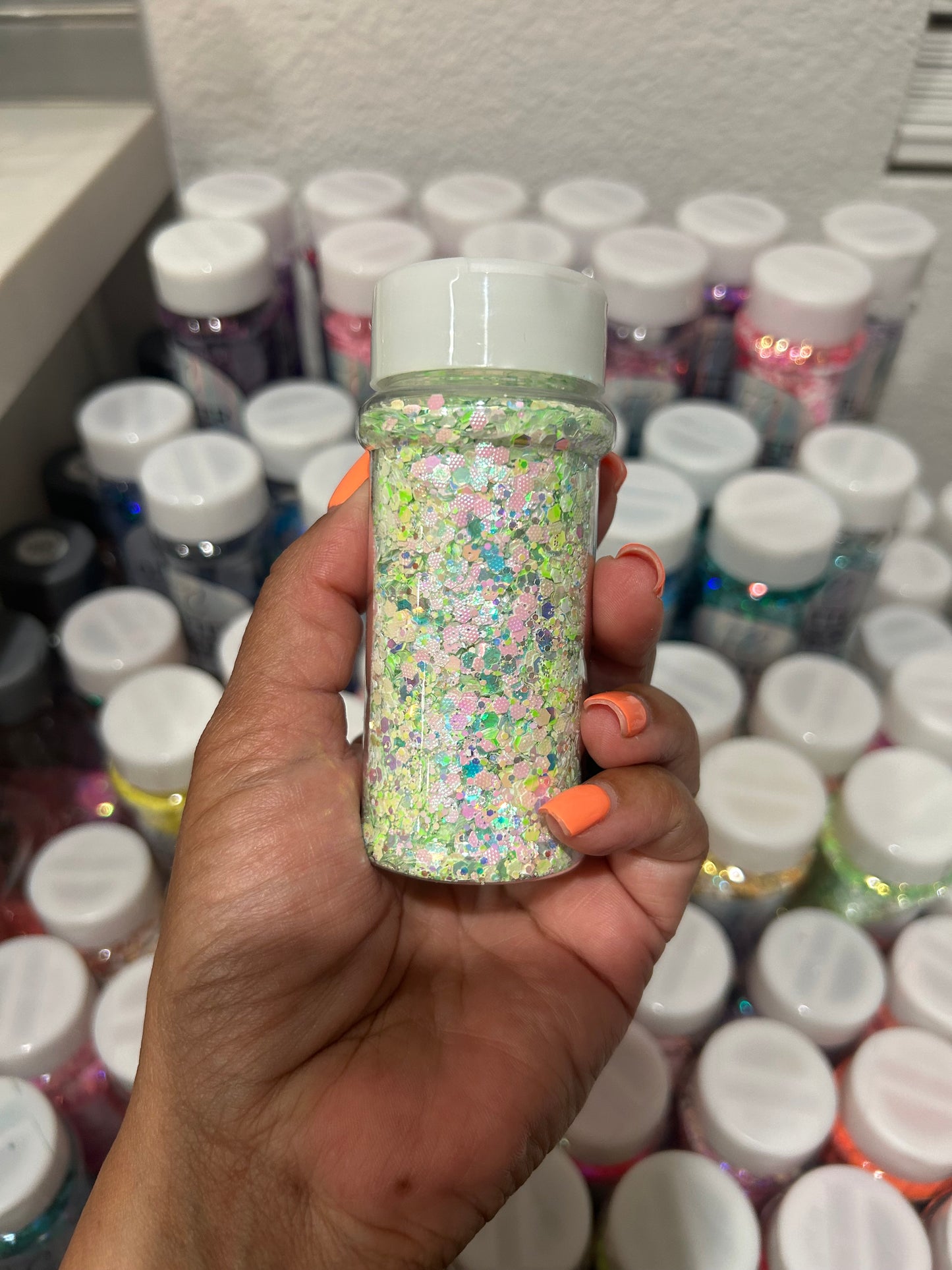 Custom Lime Green Chunky mix glitter