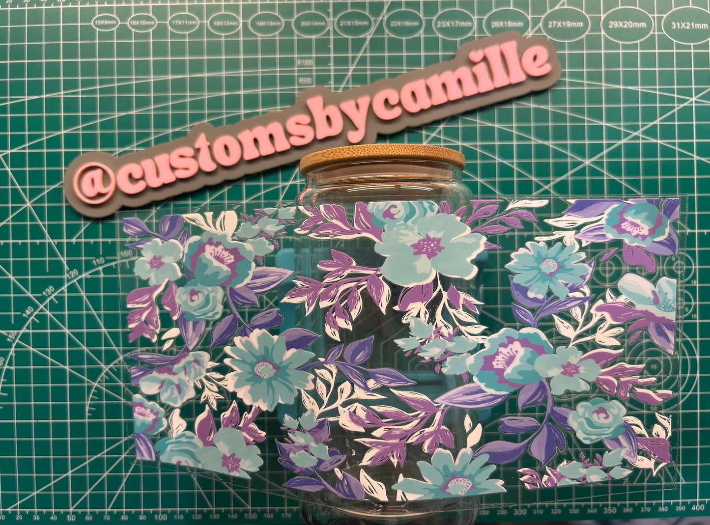 #293 Blue Flowers decal
