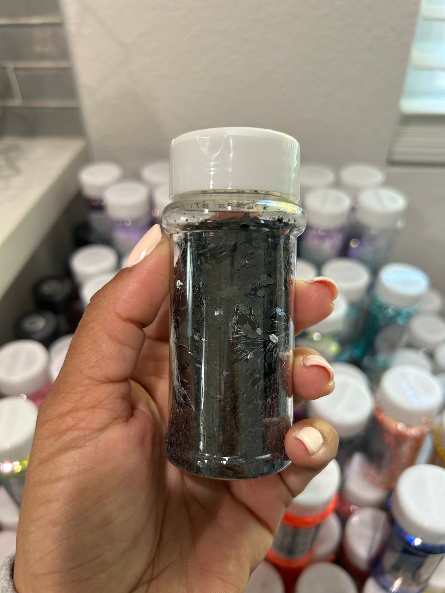 Black glitter