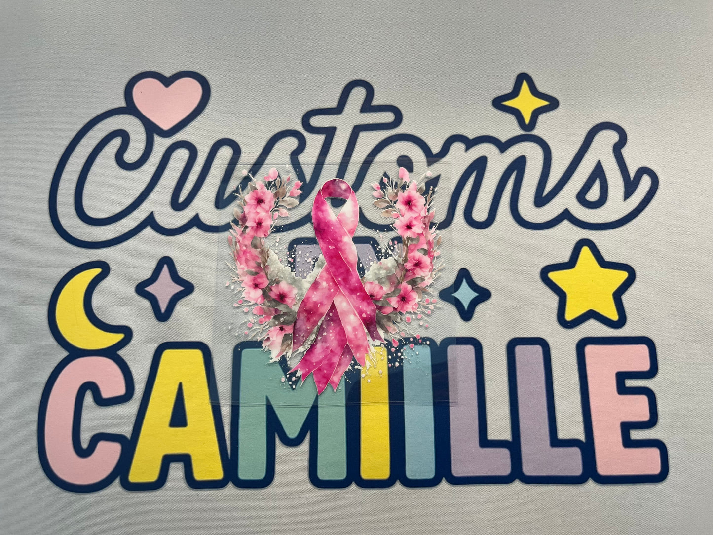 #374 Breast Cancer Bow decal