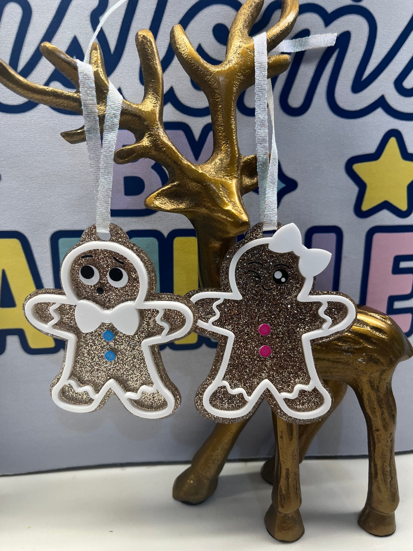 Gingerbread Boy & Girl ornaments