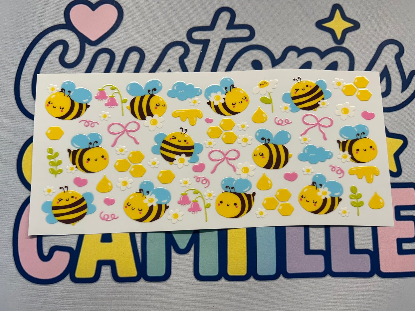 #329 Yellow Flowers & Bees decal