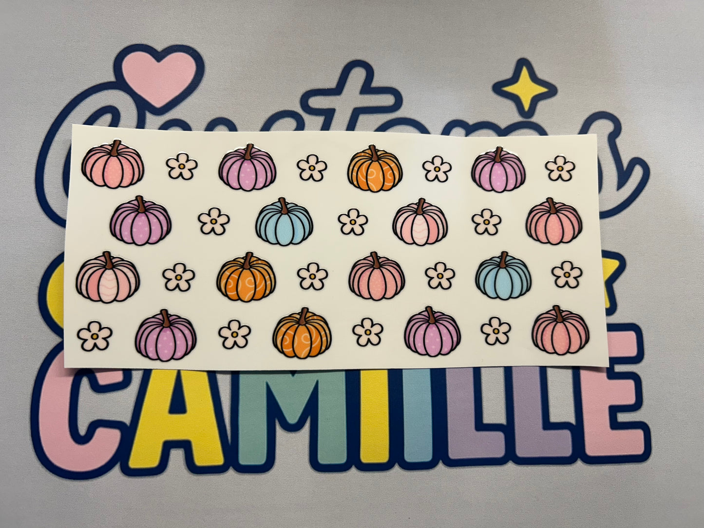 #356 Fall Pastel Pumpkins decal