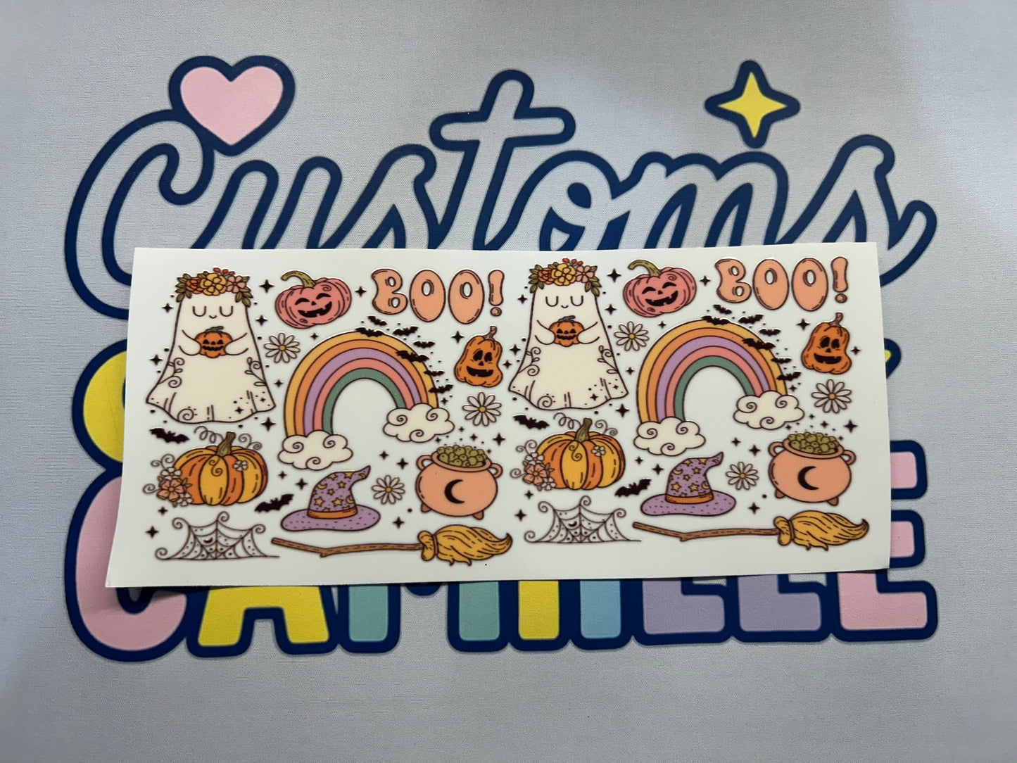 #358 Pink Halloween Vibes decal
