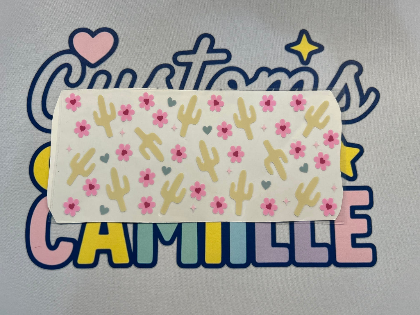#399 Cactus & Daisies decal