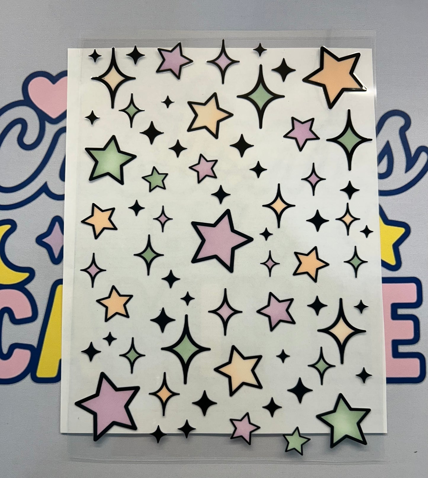 #409 Pastel Stars Sheet