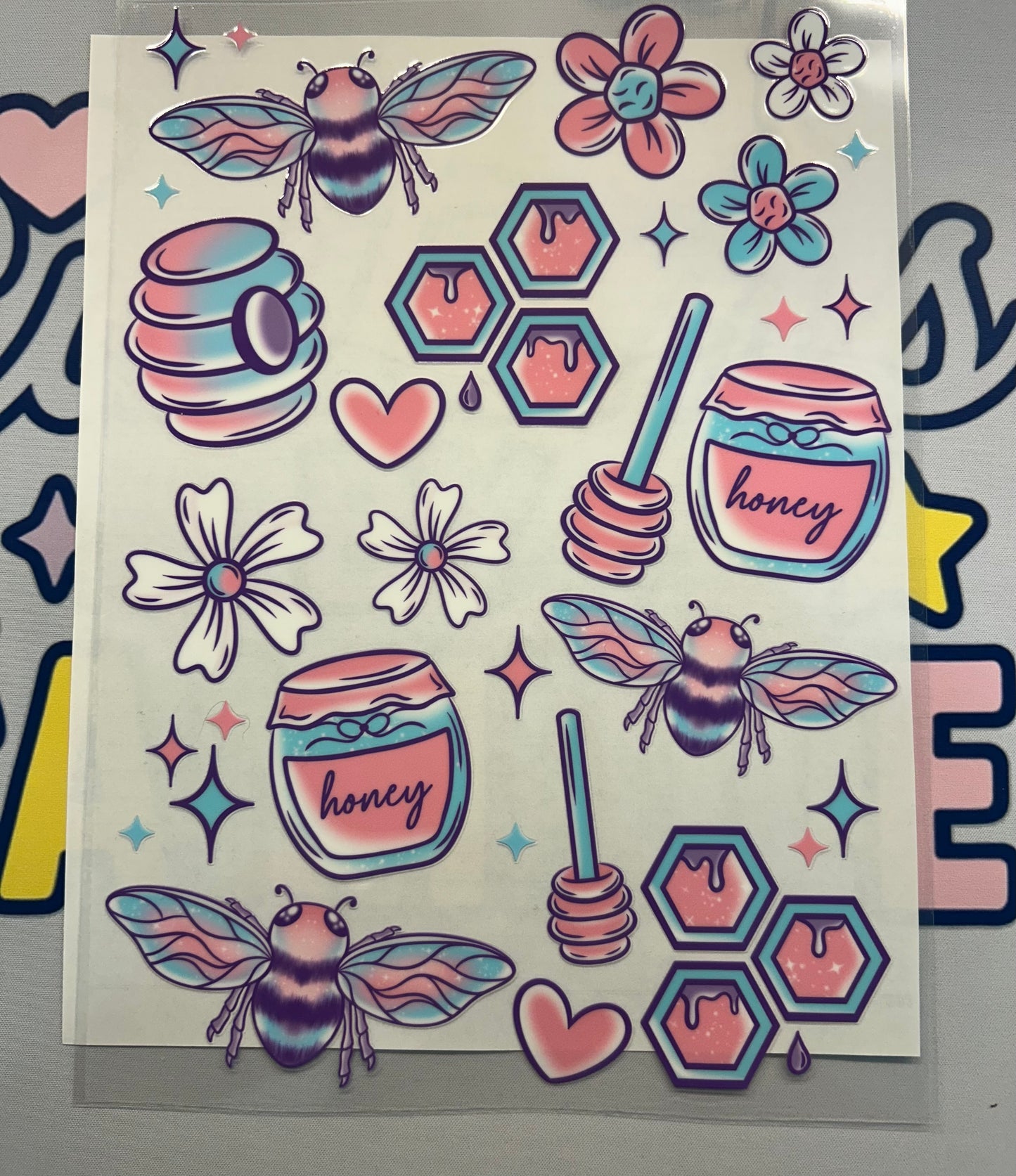 #410 Pastel Bee's & Honey Sheet