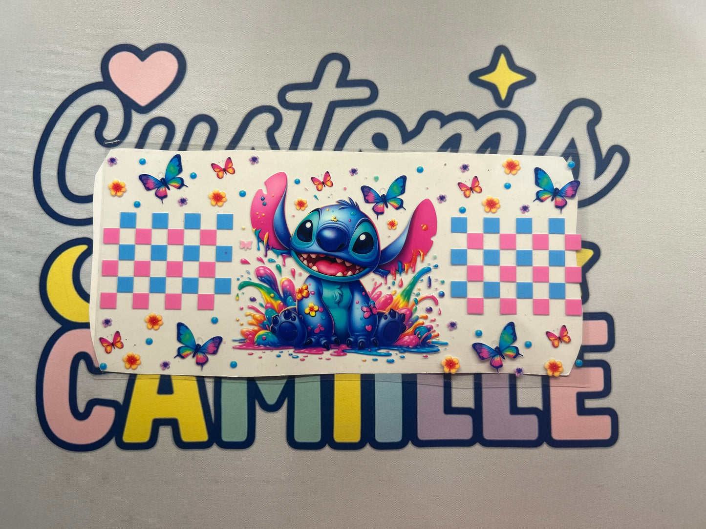 #426 Stitch w/ Butterflies decal