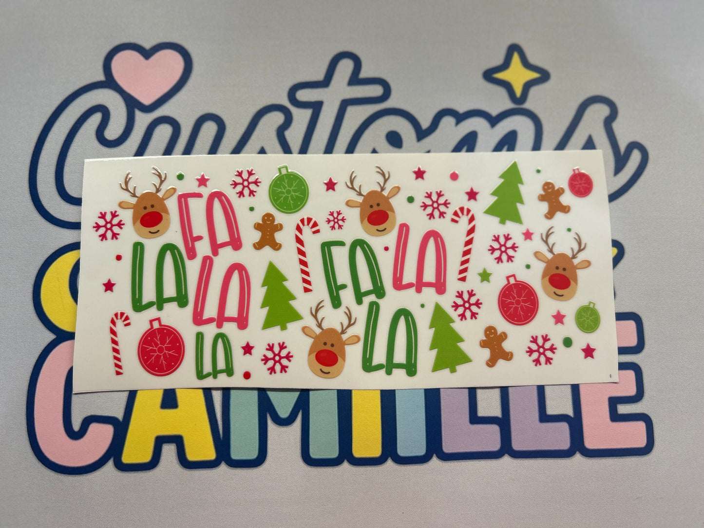 #431 Fa La La Christmas decal