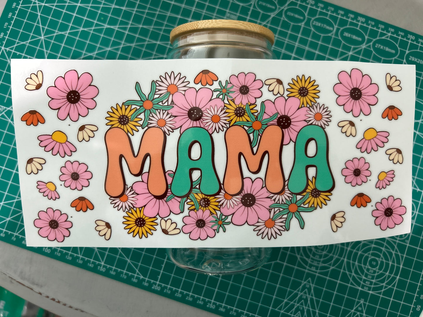 #31 Mama floral decal