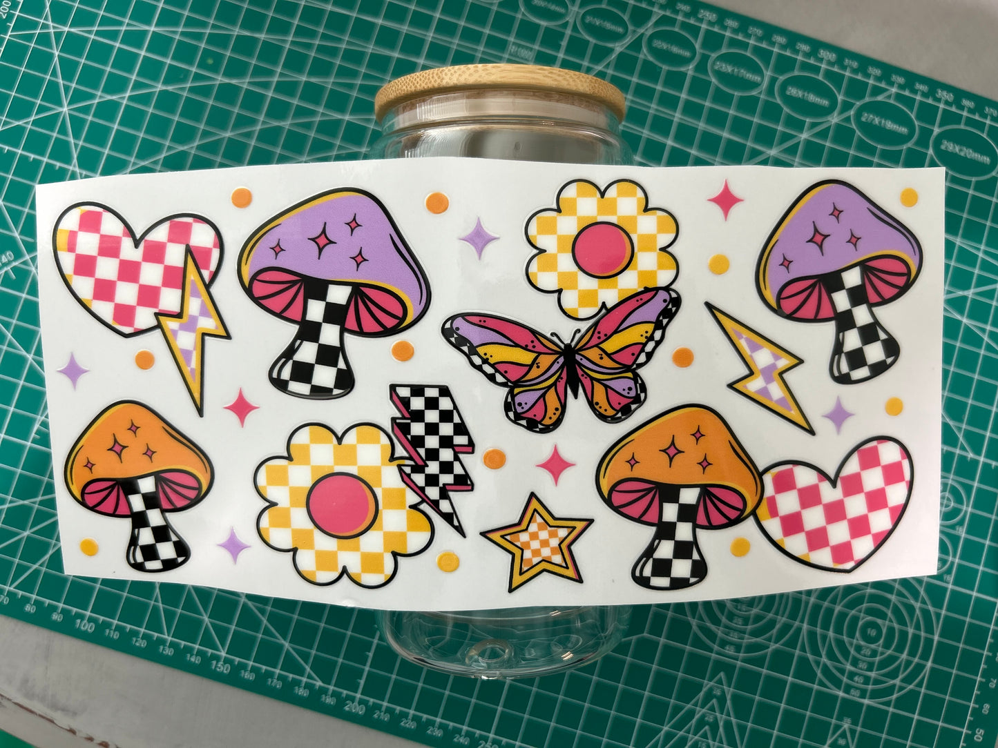 #45 Mushroom and Flowers decal
