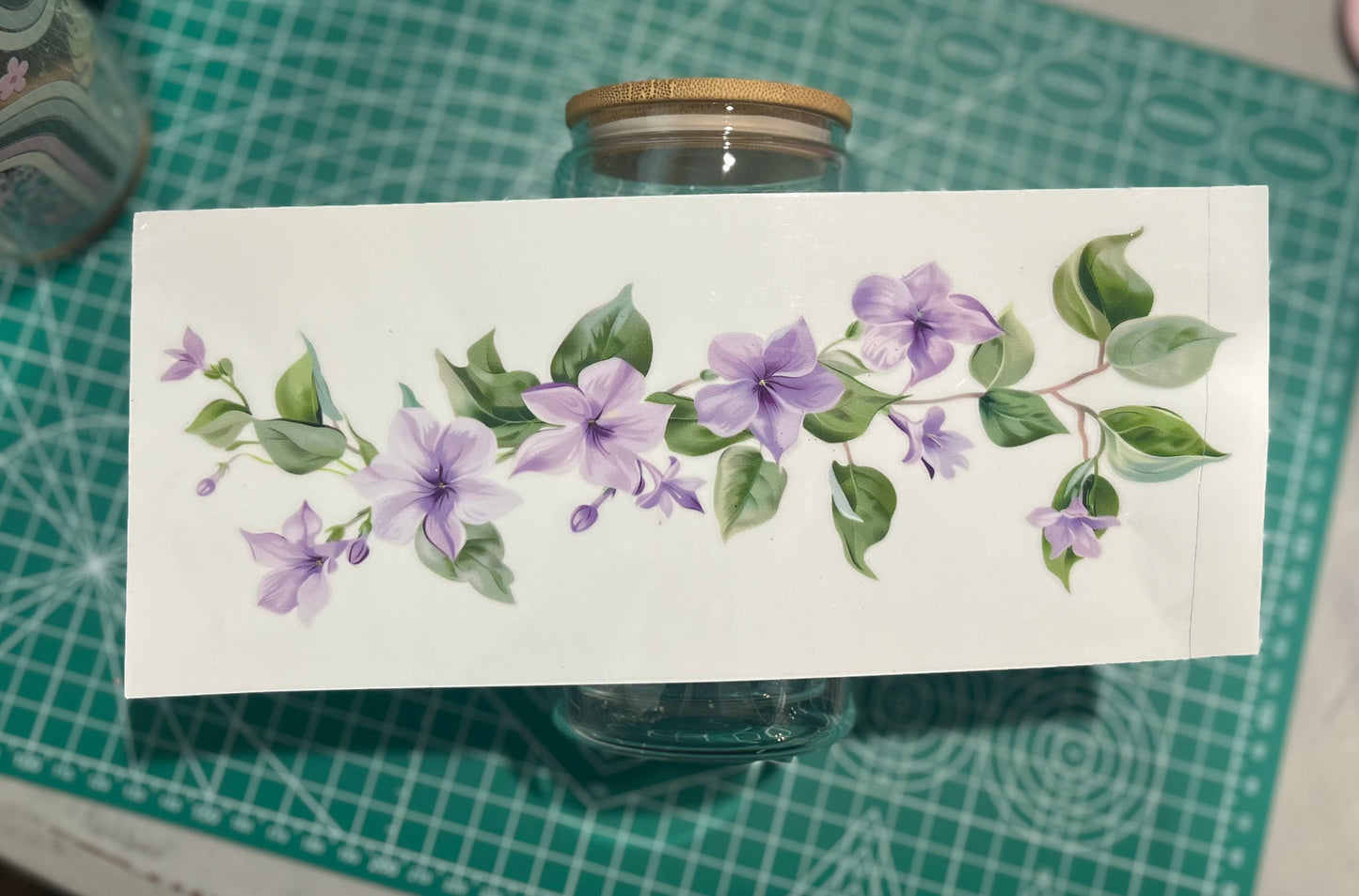 #73 Purple Floral Vine decal