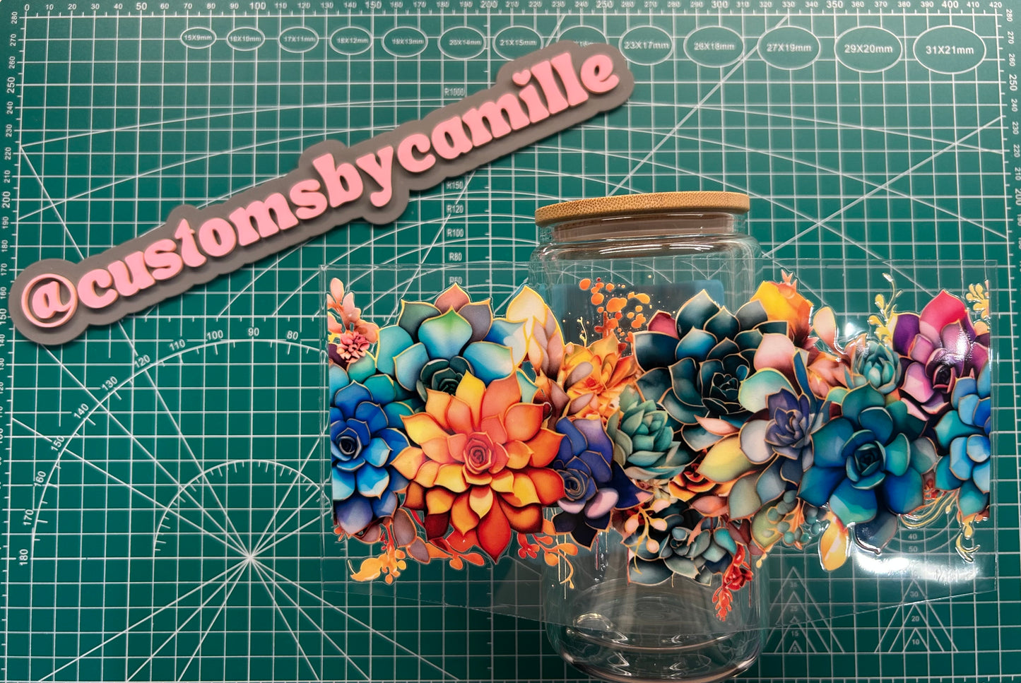 #75 Colorful Succulents decal