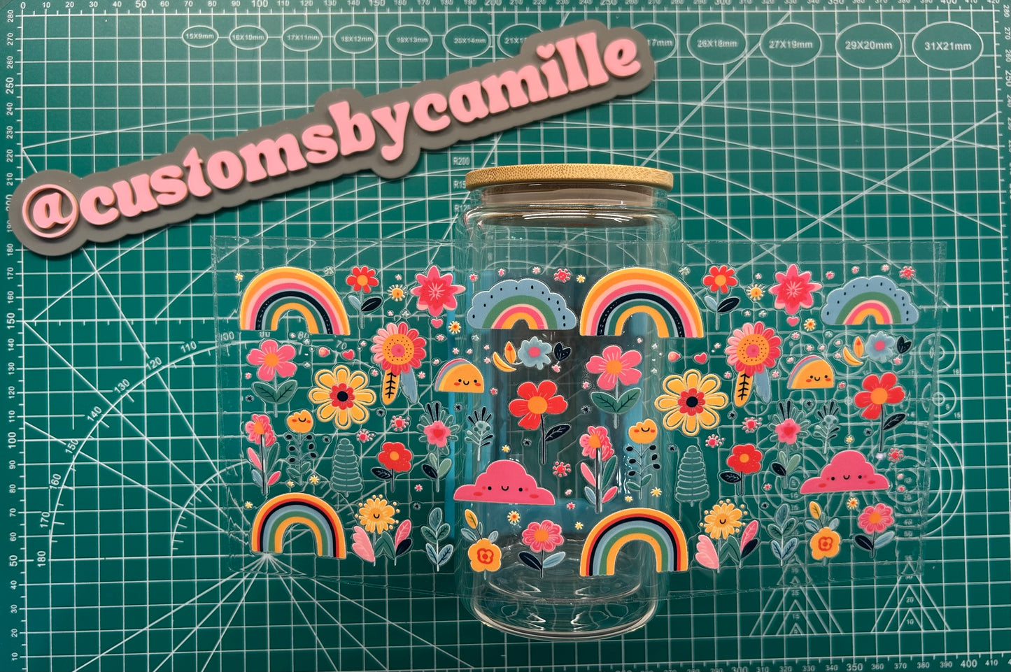 #91 Rainbows & Flowers decal