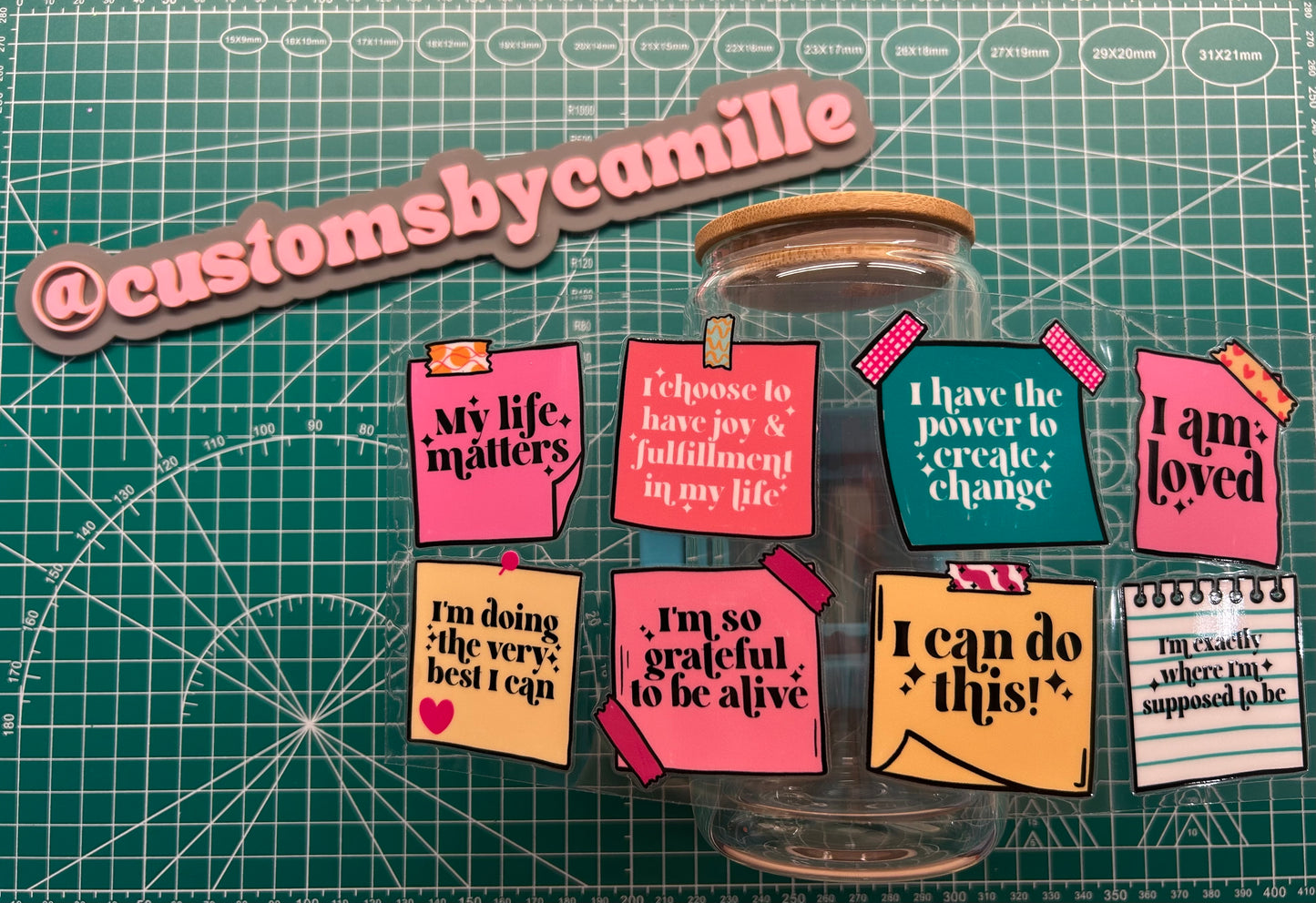 #110 Notepad Affirmations decal