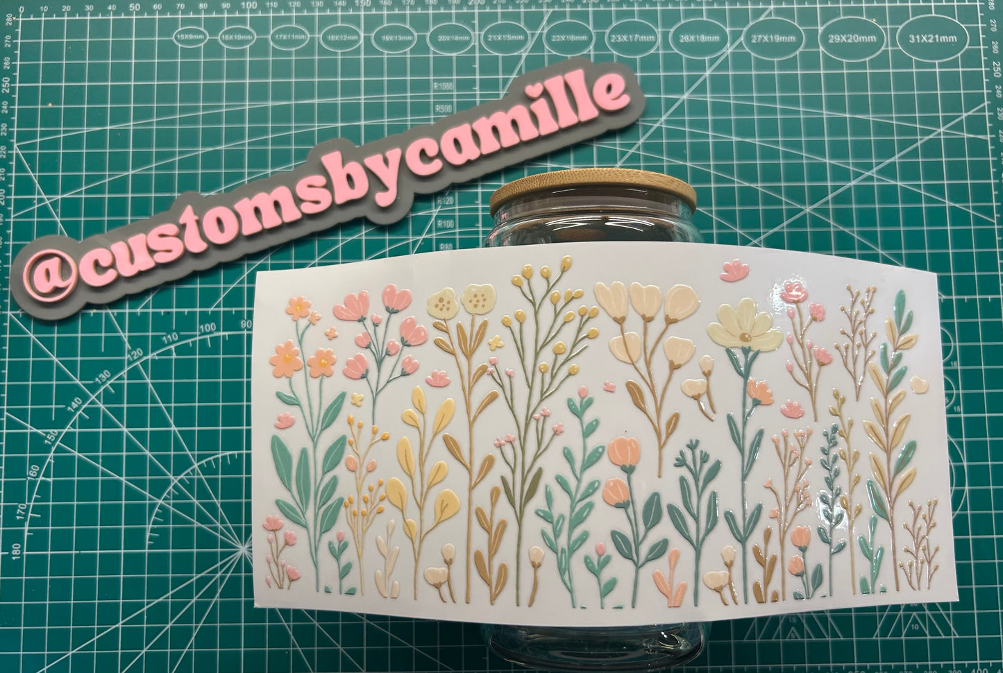 #199 Pastel Wild Flowers decal