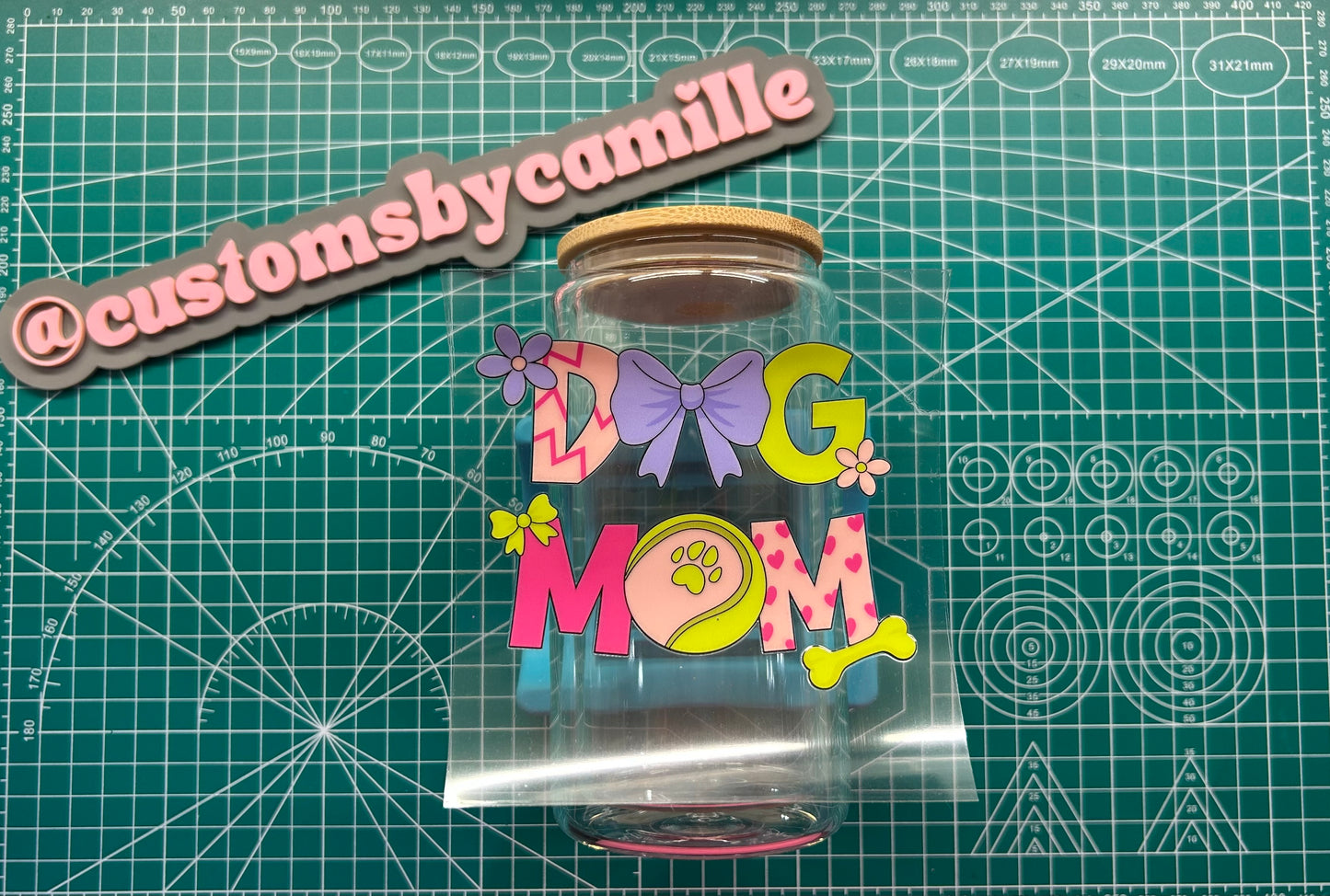 #212 Girly Dog Mom decal