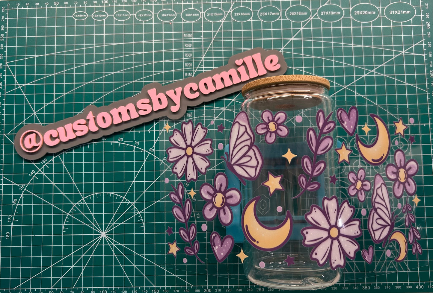 #219 Celestial Butterflies & Flowers decal