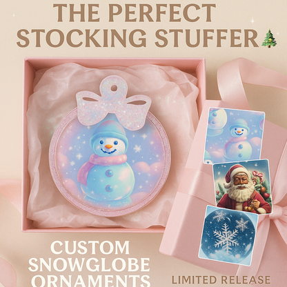 Custom Snowglobe Holiday Ornament