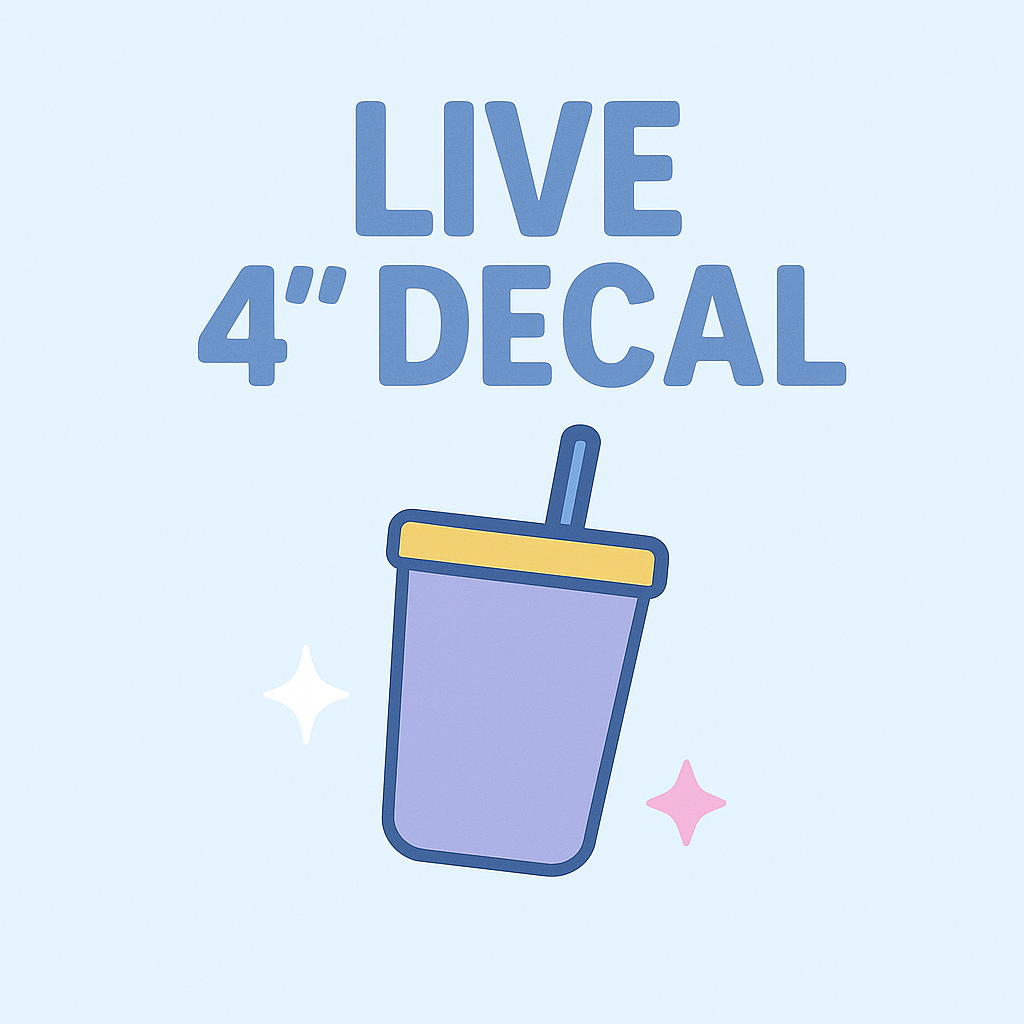TT Live 4” Decal