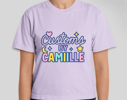 Customs by Camille logo women's t-shirt