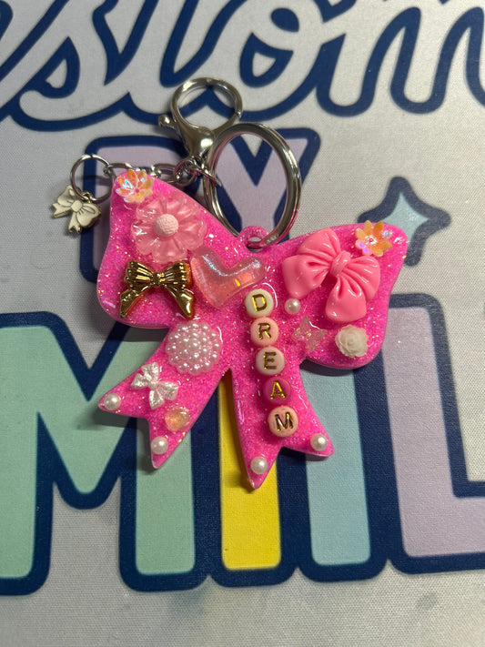 Custom Bow Charm Keychain