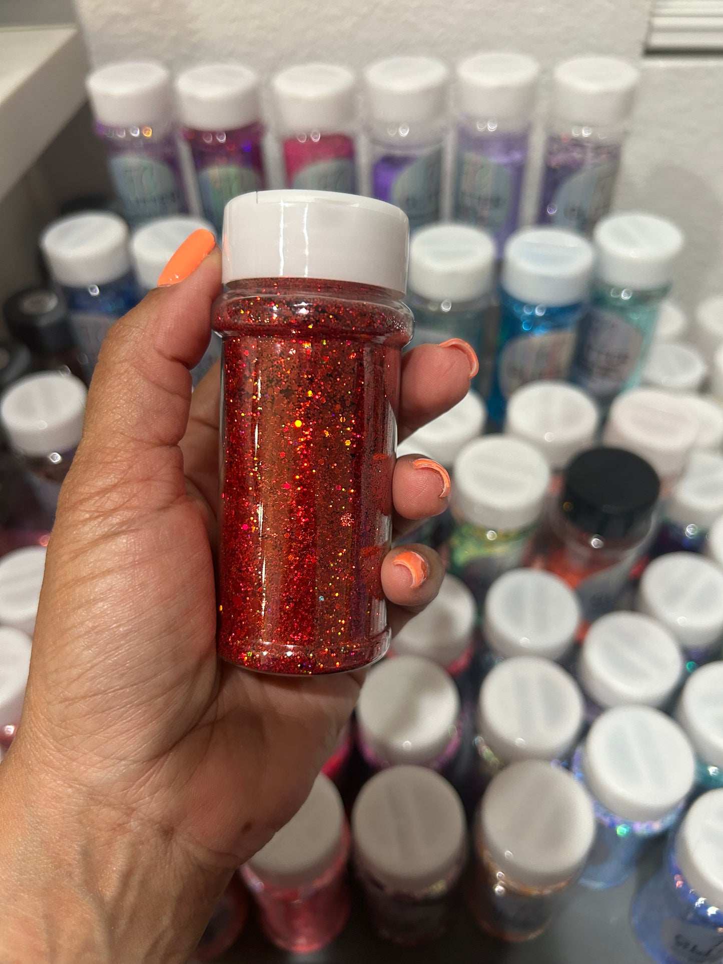 Red Holographic glitter