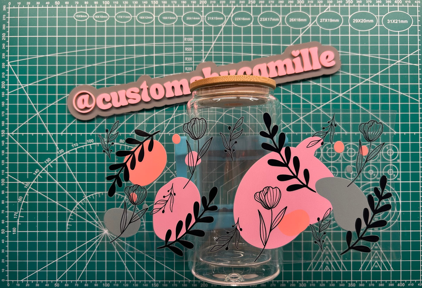 #276 Floral Line Art decal
