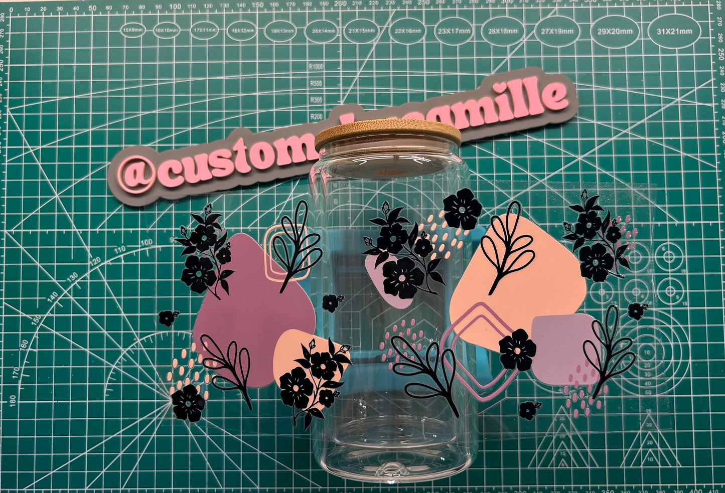 #288 Abstract Floral Art decal
