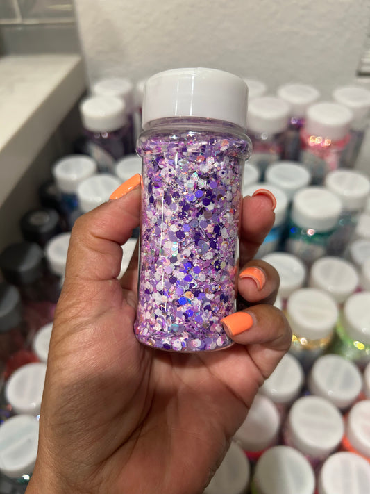 Custom Purple Chunky mix glitter