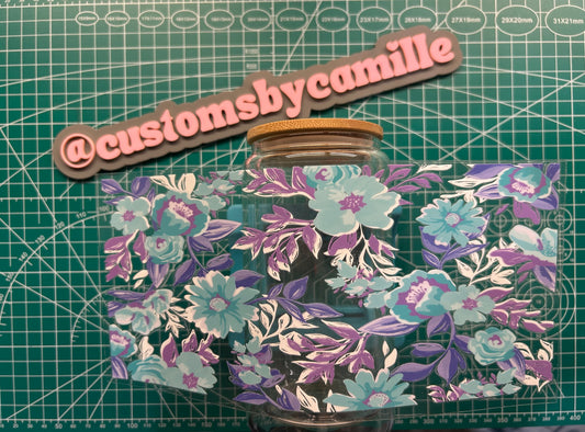 #293 Blue Flowers decal