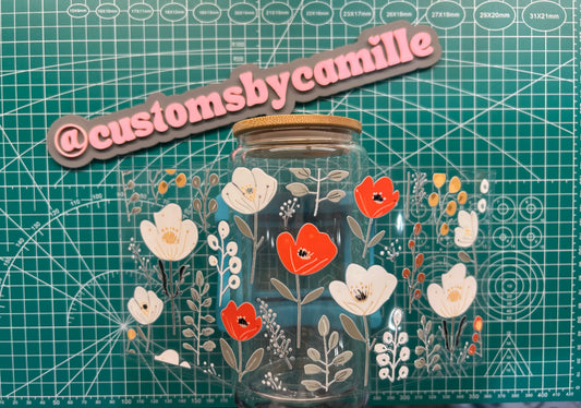 #294 Vintage Floral decal