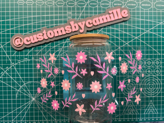 #295 Purple & Pink Flowers decal