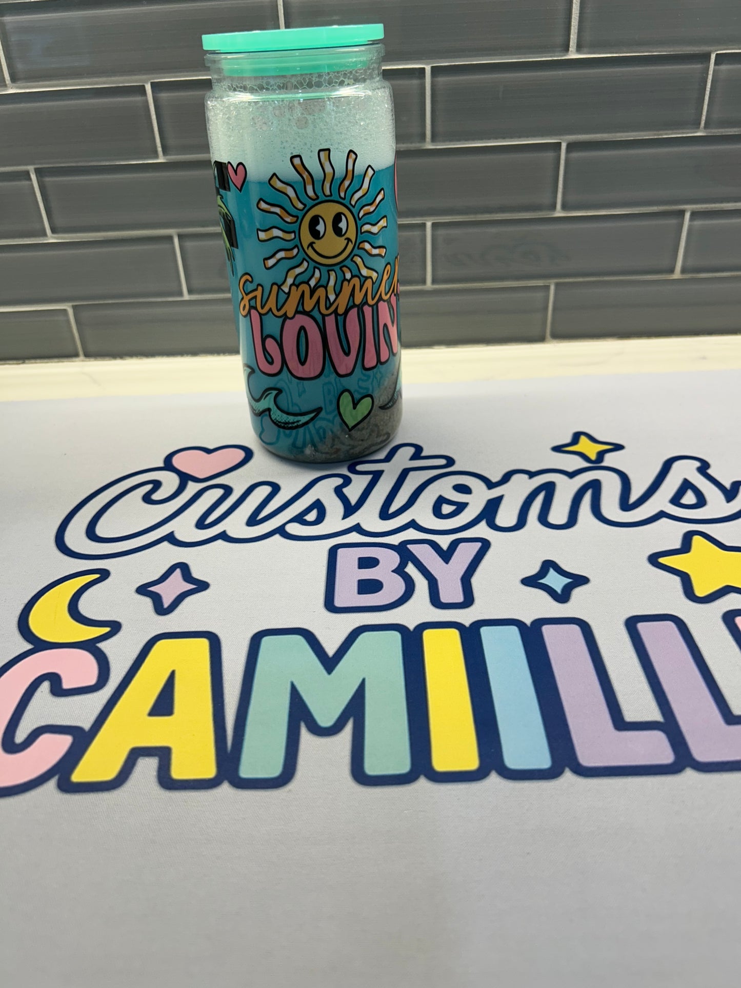 Summer Lovin' Beach 20 oz acrylic (Premade)