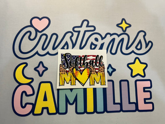 #314 Softball Mom decal
