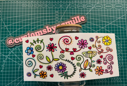 #248 Whimsical Flowers decal