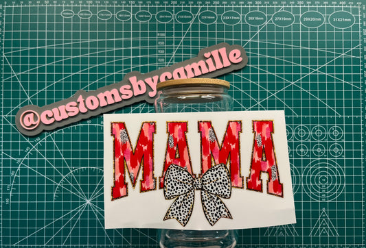 #257 Mama w/ Dotted Bow decal