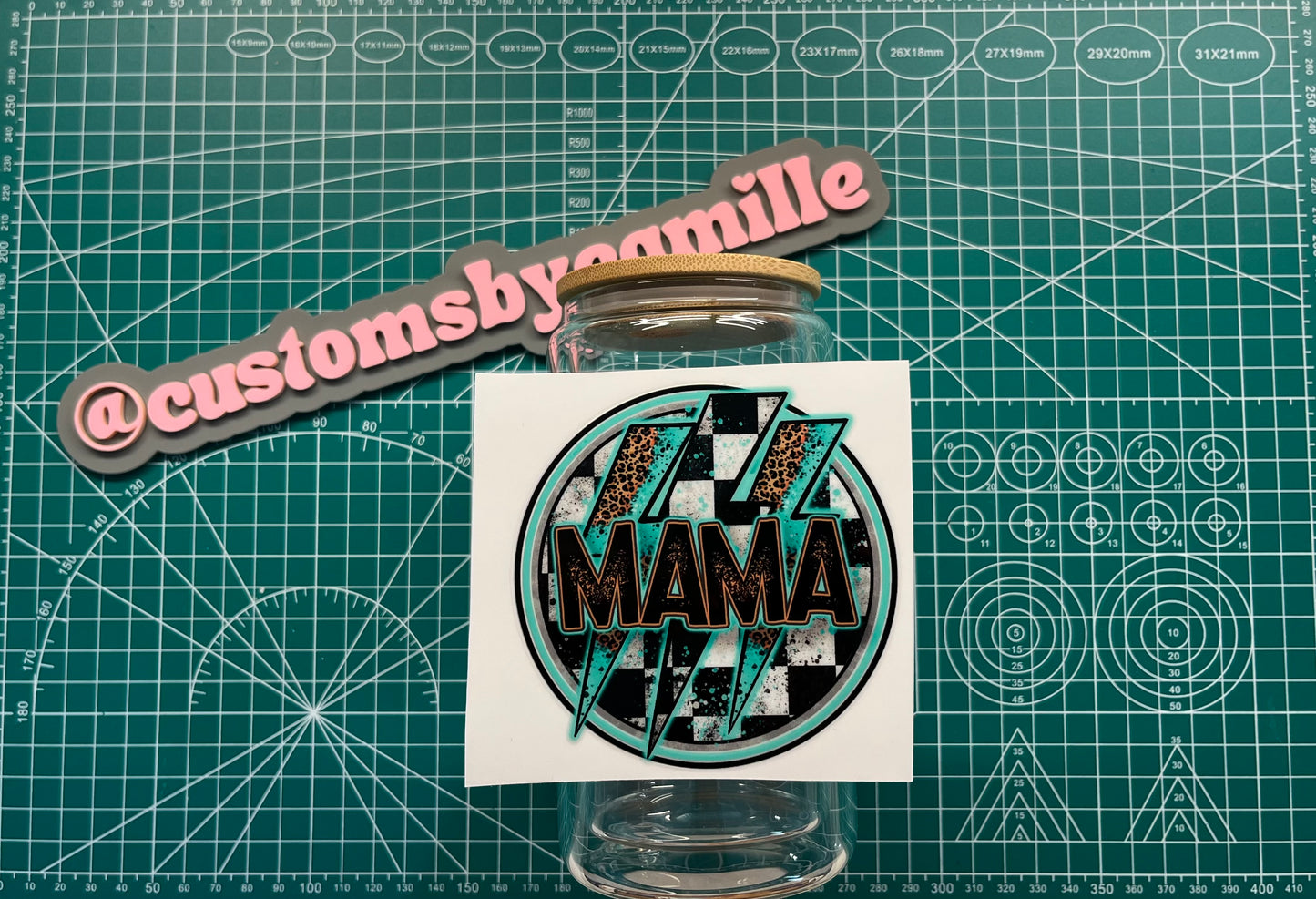 #258 Mama Teal decal
