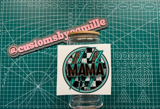 #258 Mama Teal decal