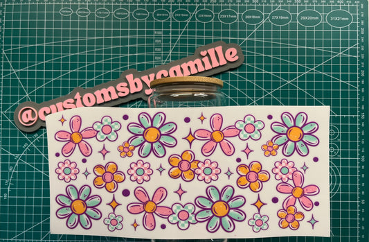 #261 Purple/Pink Flowers decal