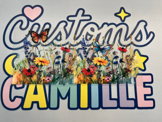 #371 Butterflies & Flowers decal
