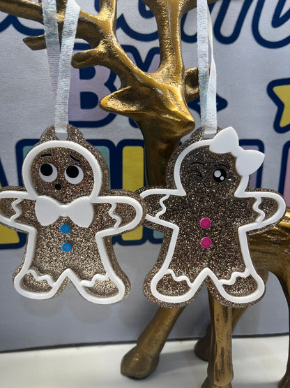 Gingerbread Boy & Girl ornaments