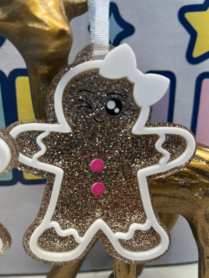 Gingerbread Boy & Girl ornaments