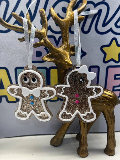 Gingerbread Boy & Girl ornaments