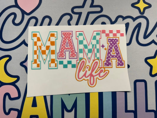 #323 Mama Checkers/Polka Dots decal