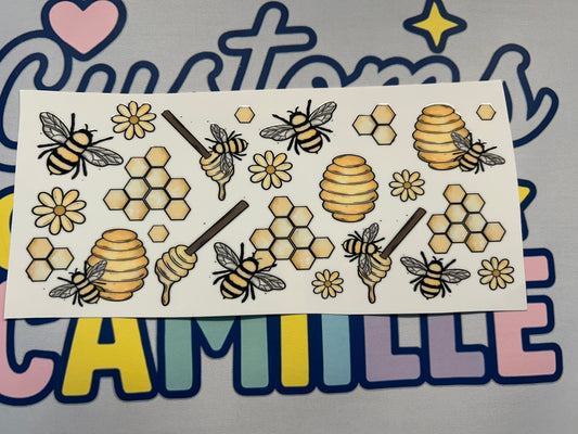 #327 Watercolors Bees decal