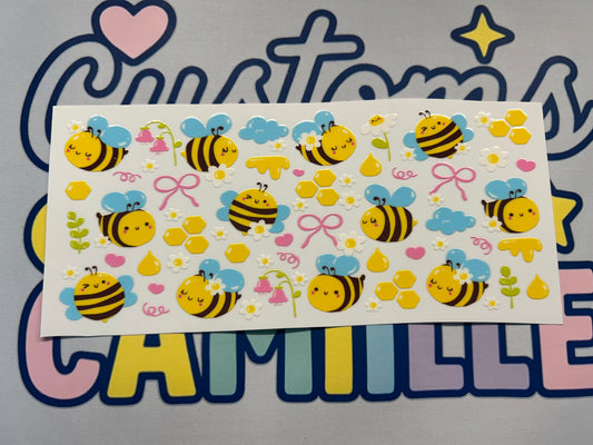 #329 Yellow Flowers & Bees decal