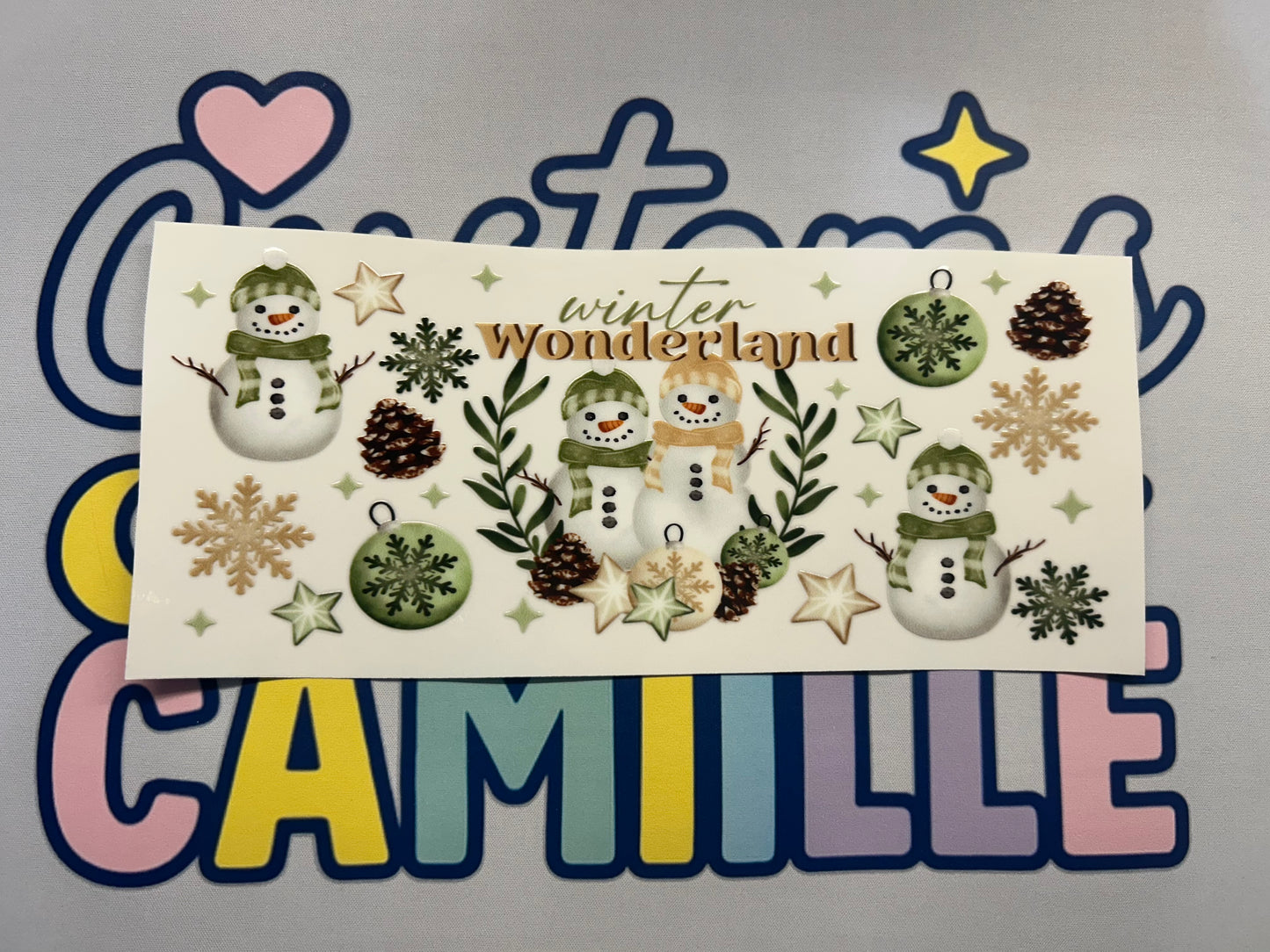 #341 Wonderland Snowman Christmas decal